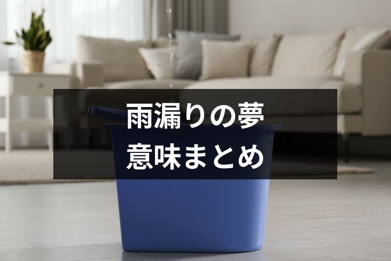 雨漏りの夢の意味とは 雨漏りしてる場所と雨漏りへの対処別の夢占いまとめ 出会いをサポートするマッチングアプリ 恋活 占いメディア シッテク