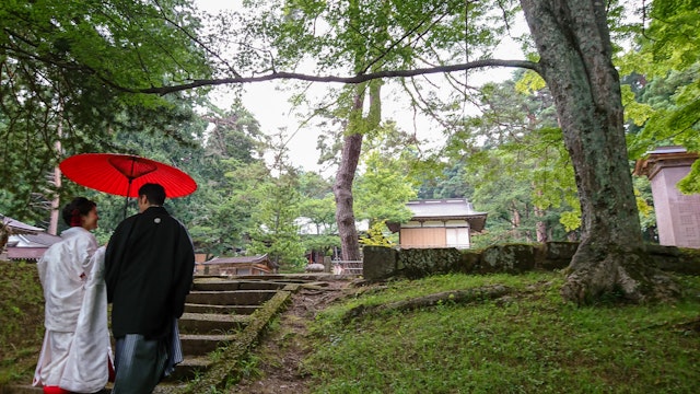 取材土津神社の神前式の流れ