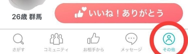 Pairs(ペアーズ) 「その他」からプロフィールと設定を更新