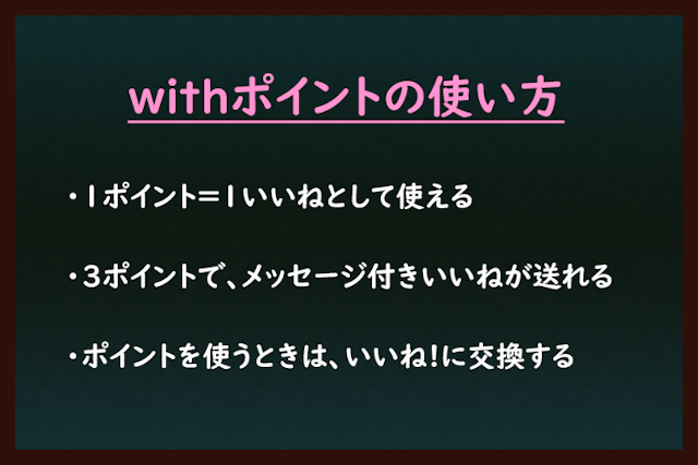 with マッチングアプリwithのポイントの使い方