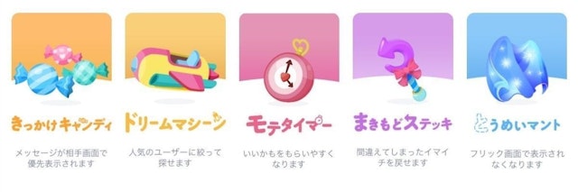 タップル アイテムショップでアイテムを購入するために使う